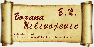 Božana Milivojević vizit kartica